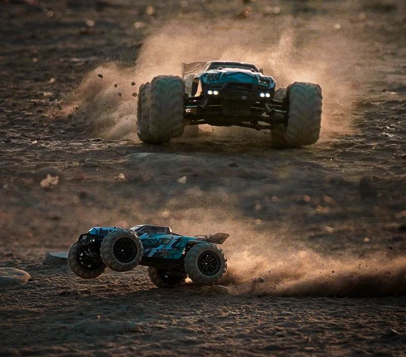 1:16 4WD RC Car 70KM/H Or 50KM/H With LED Remote Control Cars High Speed Drift Monster 4x4 Truck for Kids vs Wltoys 144001 Toys - AIAZ