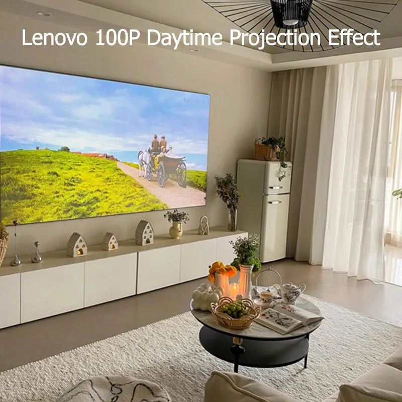 LENOVO 100P Full HD 1080P Projector 4K Smart Bluetooth WiFi 6 3000ANSI Auto Focus Home Theater Cinema High Brightness Projectors