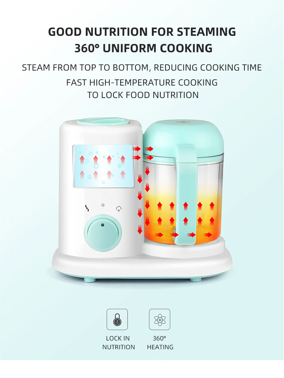 2023 New Baby Feeding Food Maker Supplement Newbron Baby Food Cooking Blenders Steamer Processor Infant Fruit Vegetable Maker