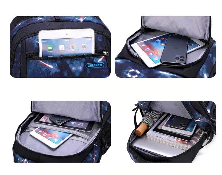 Boys Backpacks 3 Pieces Sets School Bags Large Size Bag For Teenagers Children Knapsack Big Boy Backpack Middle School Students - AIAZ