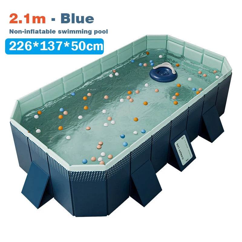 3M/2.6M/2.1M Big Swimming Pool Wear-Resistant Non-Inflatable Outdoor Large Pools Outdoor Indoor Game Back to School Gifts - AIAZ