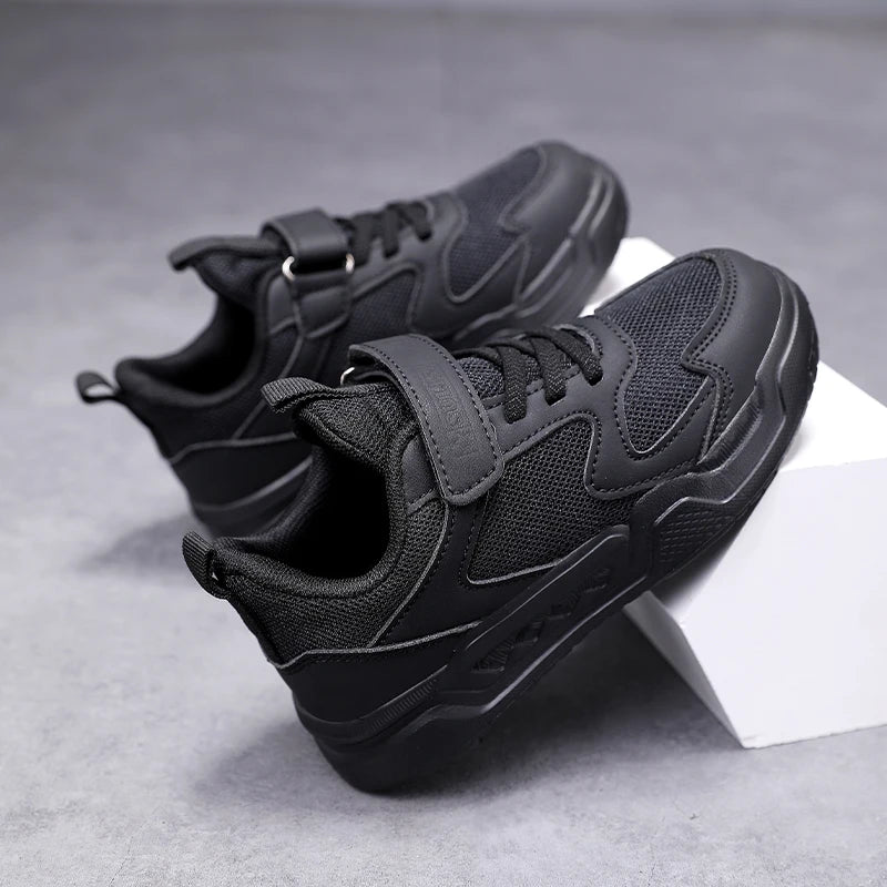 Black Kids Shoes Boys School Sneaker 4 To 12 Years Daily Walking Casual Sneaker Children Sports Shoes for Boy