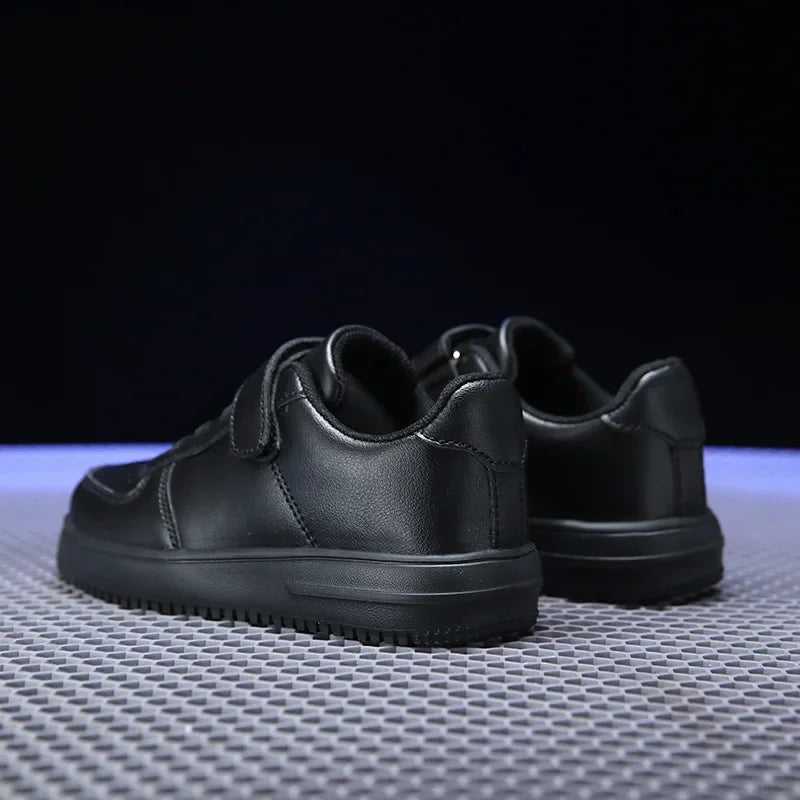 Black Children Shoes Boys Sneaker 6 To 12 Years 2024 New School Leather Kids Casual Sneaker Tennis Sports Shoes for Boy