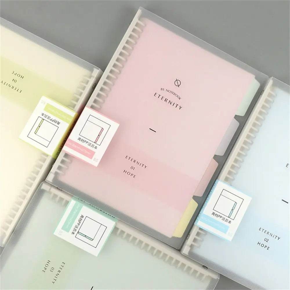 High Quality School Supplies Student B5 A4 A5 Handbook Diary Loose Leaf Notebook Binder Notebook Spiral Notebook Coil Shell - AIAZ