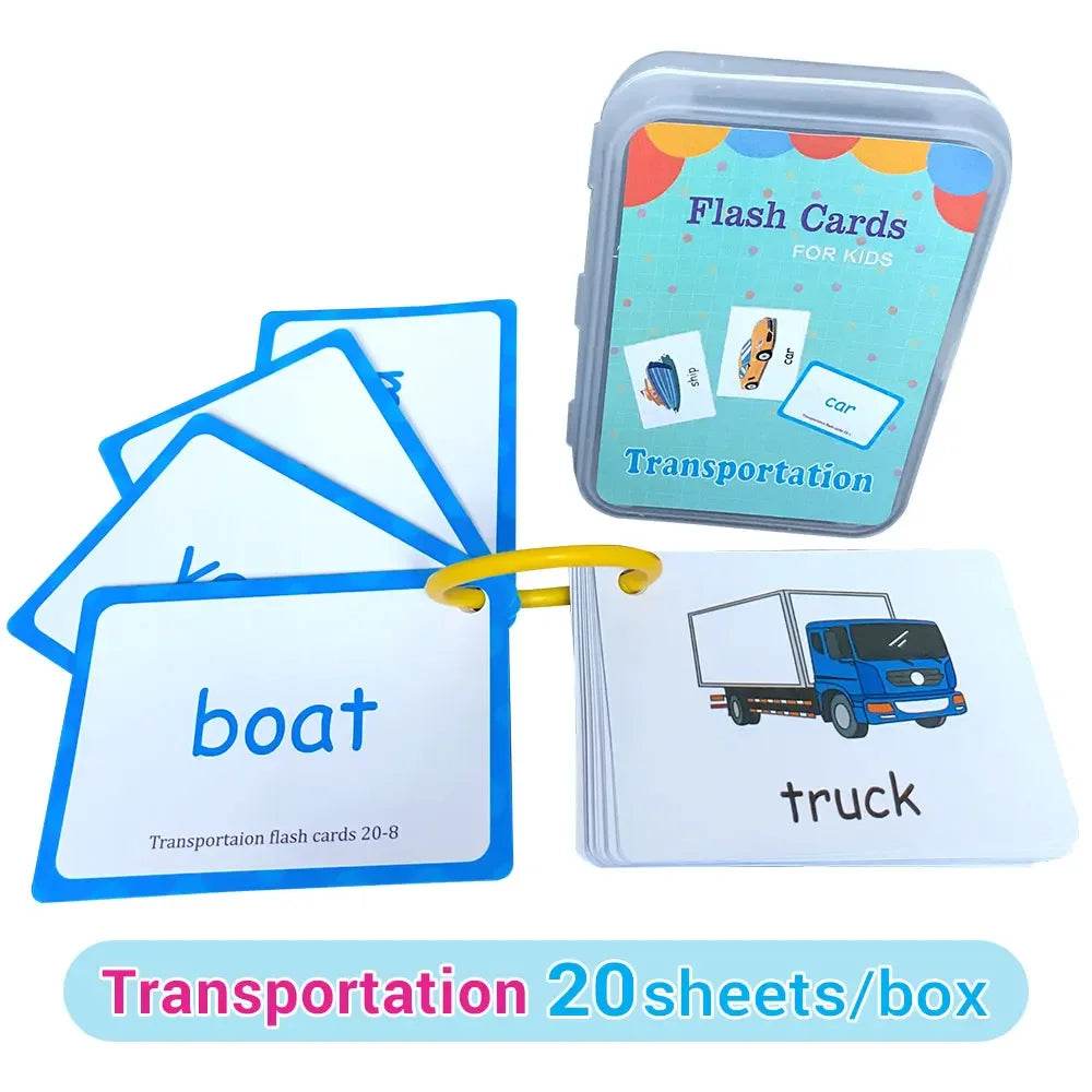 Kids English Words Learning Flashcards Reading Enlightenment Cards Home School Educational Toys Montessori Teacher Teaching Aids - AIAZ