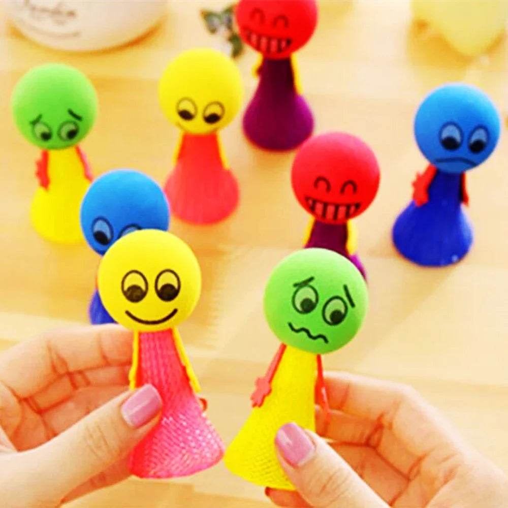 12Pcs Fun Bouncing Doll Games Kids Party Goodies Toys Birthday Gifts Souvenir Pinata Filler Kindergarten School Reward Toys Bag - AIAZ