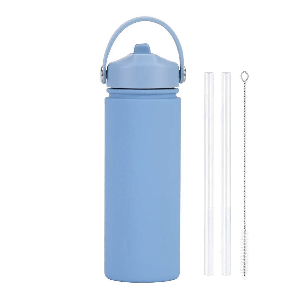 Insulated Water Bottle 500ml Custom Text/Logo - 304 Steel, 24H Cold, Office & Gym Essentials - AIAZ