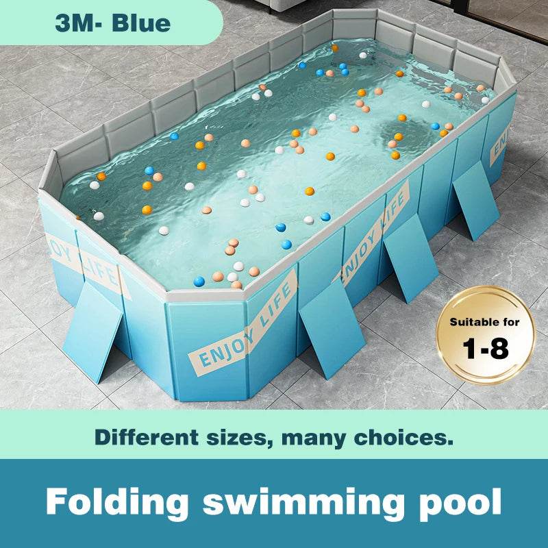 3M/2.6M/2.1M Big Swimming Pool Wear-Resistant Non-Inflatable Outdoor Large Pools Outdoor Indoor Game Back to School Gifts - AIAZ