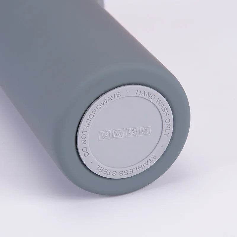 Insulated Water Bottle 500ml Custom Text/Logo - 304 Steel, 24H Cold, Office & Gym Essentials - AIAZ