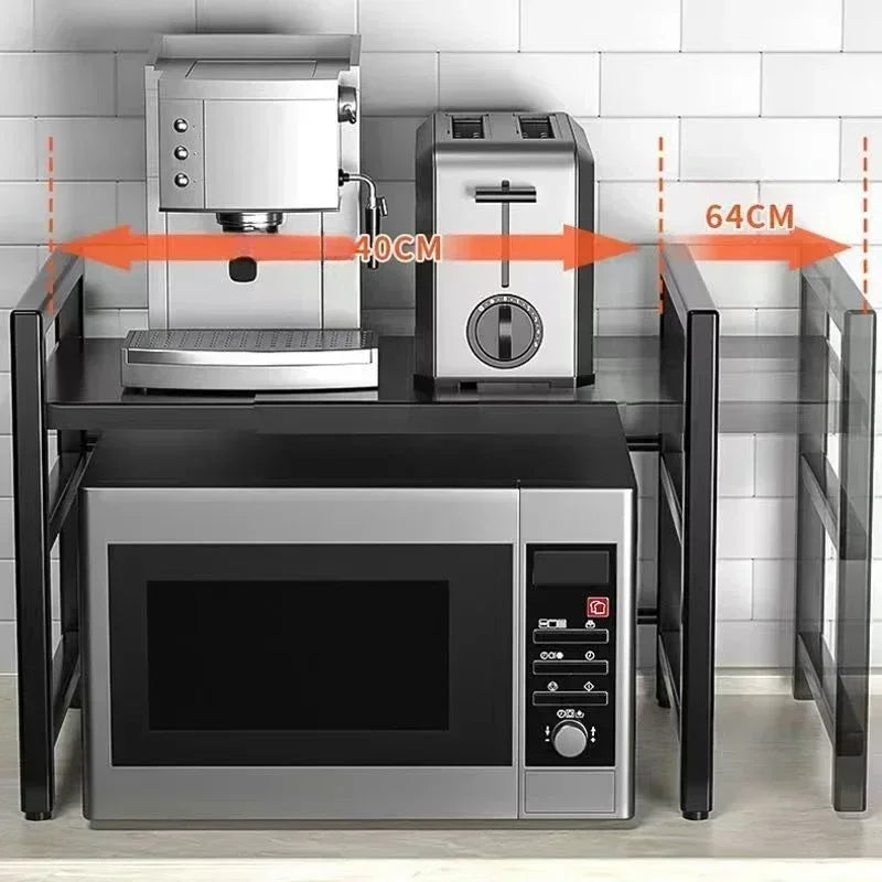 Household Multi-layer Width and Height Adjustable Storage Rack Kitchen Rust Proof Thickened Stable High Load-bearing Reset Rack