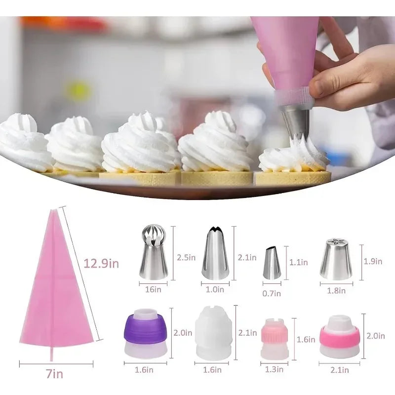 359PCs Cake Decorating Baking Supplies Kit, Baking Set with 66 Piping Tips, Icing Bags and Tips Set for Beginners,Baking Tools