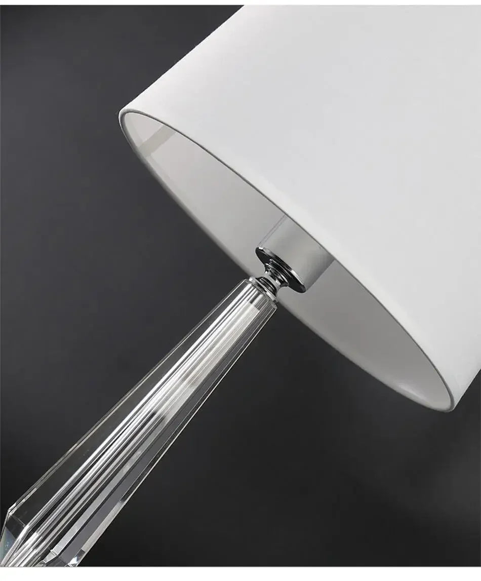 2025 Creative Fabric Table Lamp Crystal Glass Ball Lamp Living Room Creative Bubble Light Bedroom Beside Art Reading Lamp