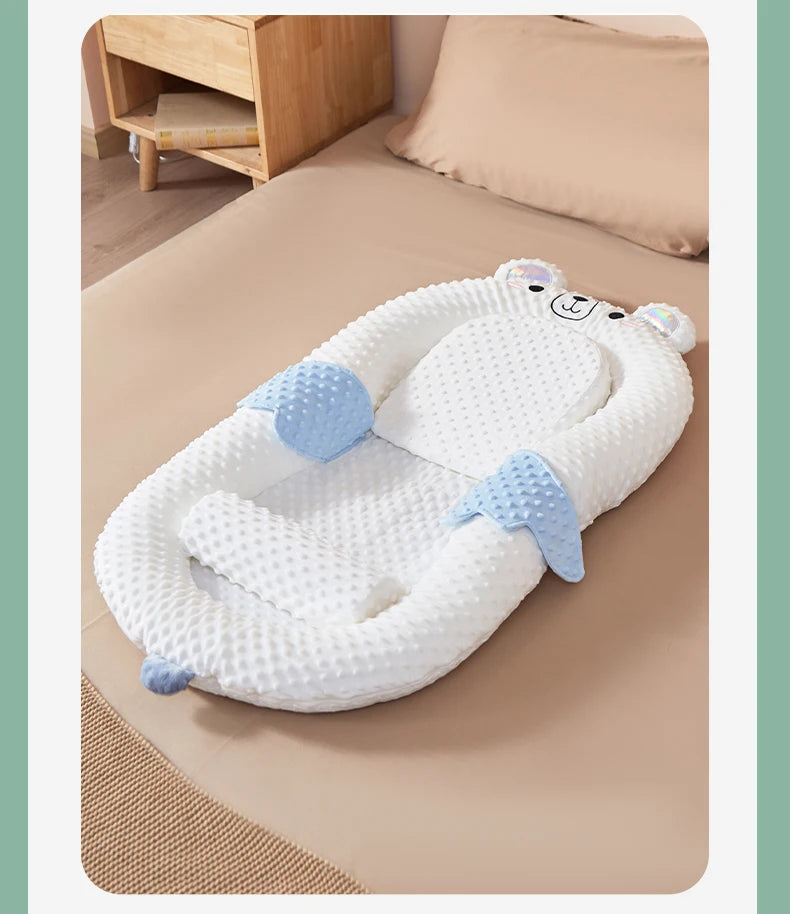 92 Baby Bedside Sleeper - Newborn Lounger Cushion, Anti-Reflux, Sleep Positioner for 0-3 Years, Infant Co-Sleeper.