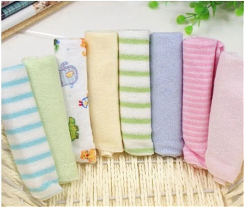 8pcs/Set Soft Cotton Baby Infant Newborn Bath Towel Washcloth Feeding Wipe Cloth Towels For Infant
