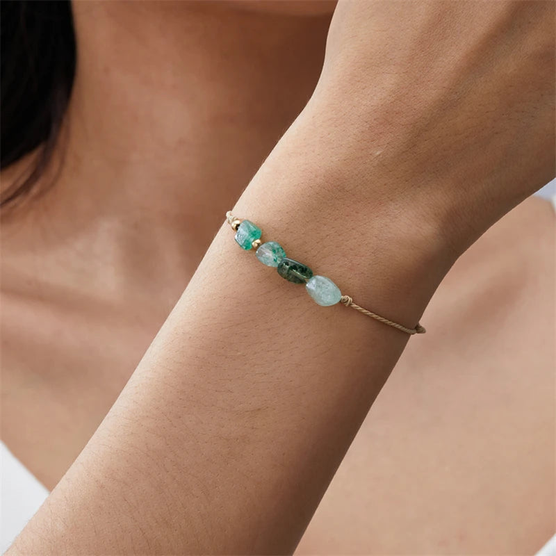 12 Zodiac Signs Woven Card Paper Bracelet for Women Men Minimalist Natural Stone Handmade Braided Bracelet Friendship Jewelry