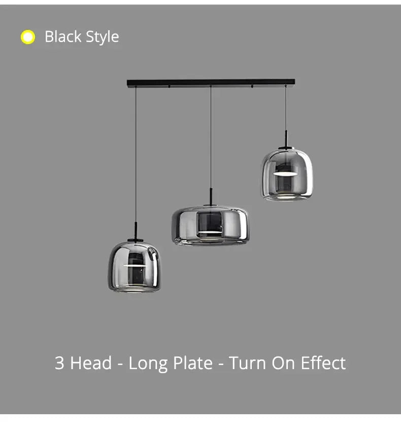 Nordic Glass Restaurant Pendant Lamp Simple Bar Hanging Lamp Dining Room Table Ceiling Light