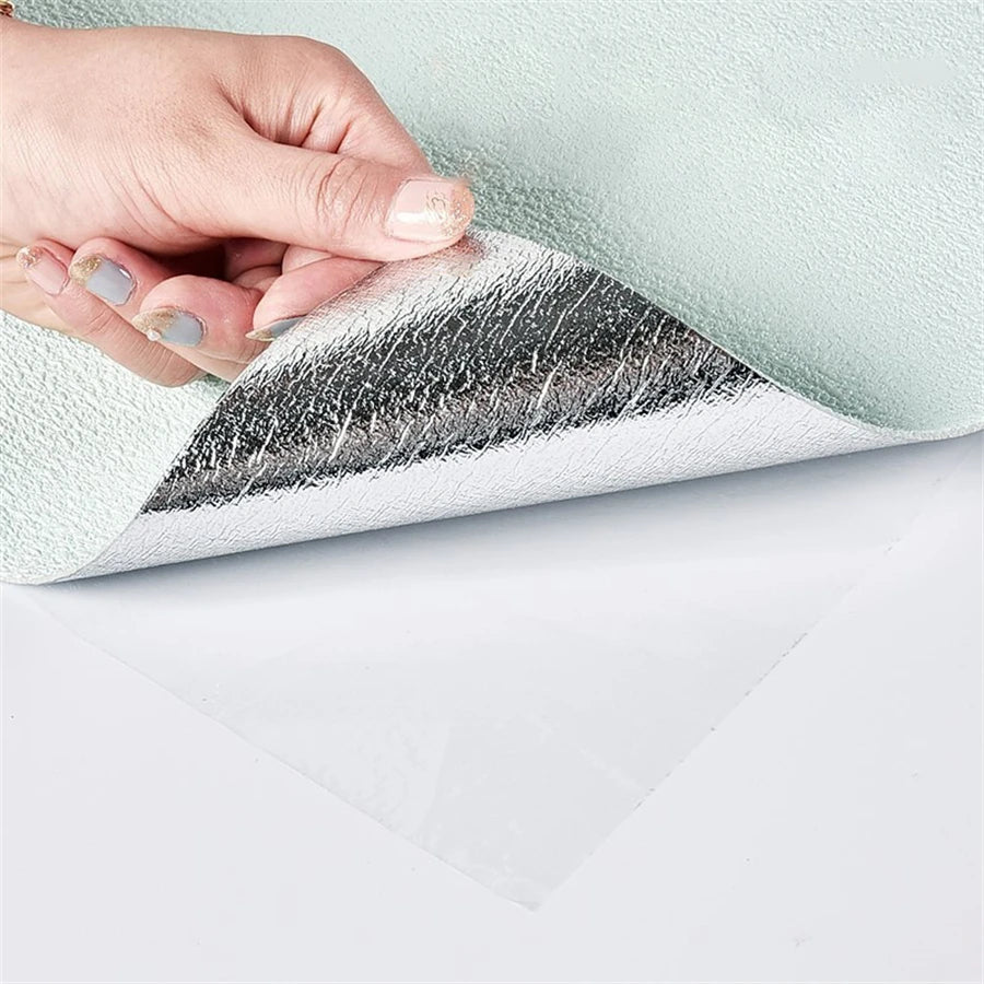 Self Adhesive 3D Panel Linen Wallpaper Foam Soundproof Waterproof 3D Diatom mud Wall Sticker modern simple Bedroom Wallpaper