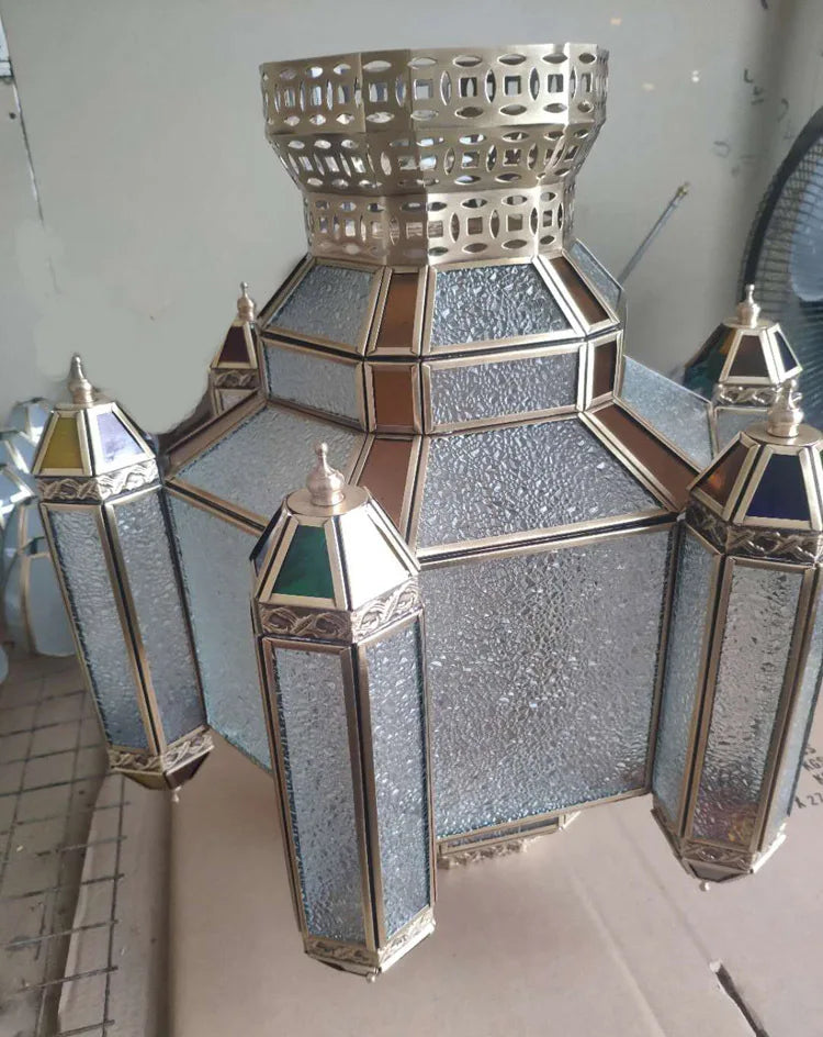 Arabic French Moroccan Style Best-Selling Chandelier - American Retro Southeast Asian Colorful Glass Lighting