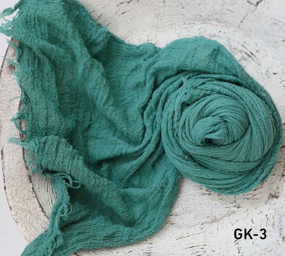 Newborn Cheesecloth Wrap Baby Photography Props Posing Fabric Cotton Stretch Blanket Hand Dyed Newborn Layer Wrap