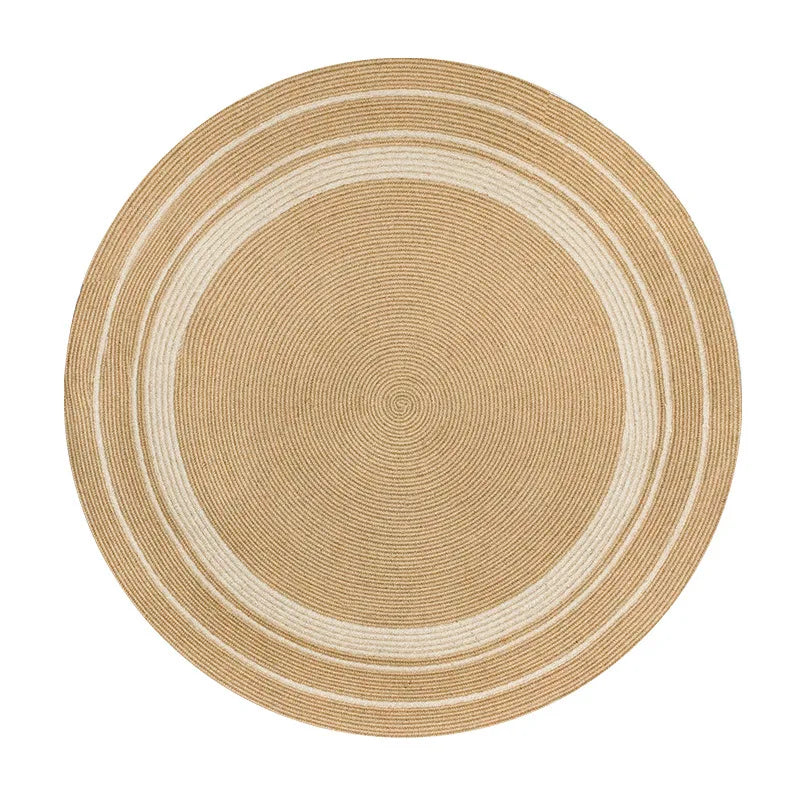 Living Room Carpet Home Decoration Natural Jute Hand Woven Bedroom Rug Fashion Minimalism Wear-resistant Durable Breathable Mat