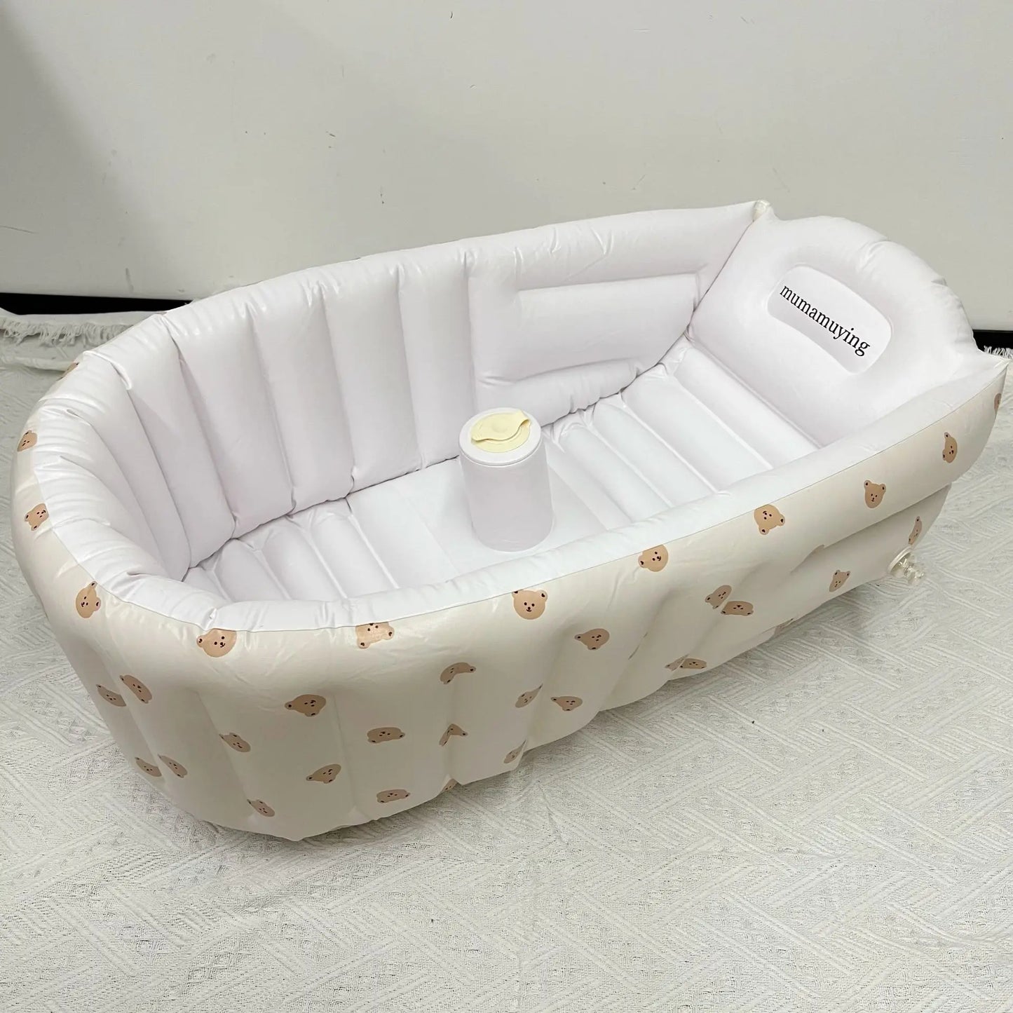 Baby Inflatable Bathtub, Portable Baby Bath Tub Non-slip Travel Bathtub Mini Air Swimming Pool Child Thick Folding Shower Tub
