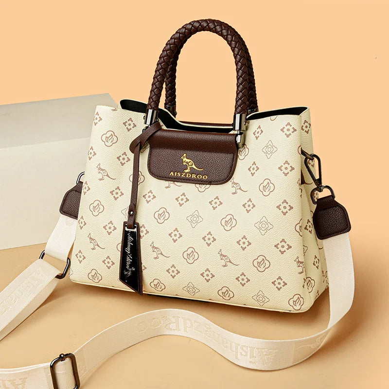 Elegant Women's Handbag Unique Handle Design Featuring a Stylish Pattern Spacious Interior Adjustable Strap Functionality