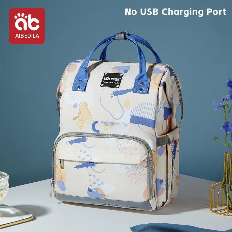 AIBEDILA Baby Diaper Bag Backpack Waterproof Mommy Travel Nappy Bag For Baby Care Maternity Stroller Bag Colorful Large Capacity