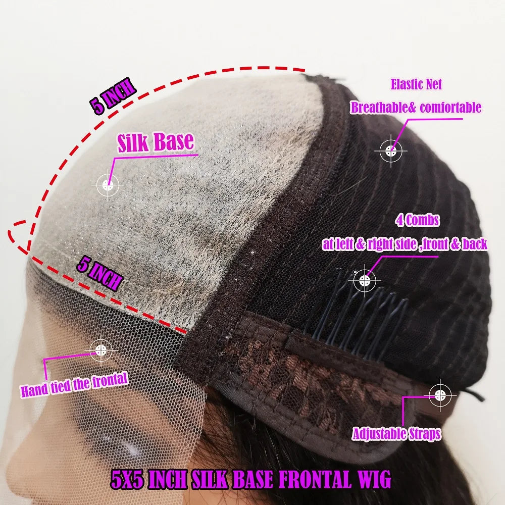 Chocolate brown Lace Front Wig Human Hair 13x4 Silk Base Frontal Wigs Body Wave Lace Front Wig Human Hair Long Wig Human Hair