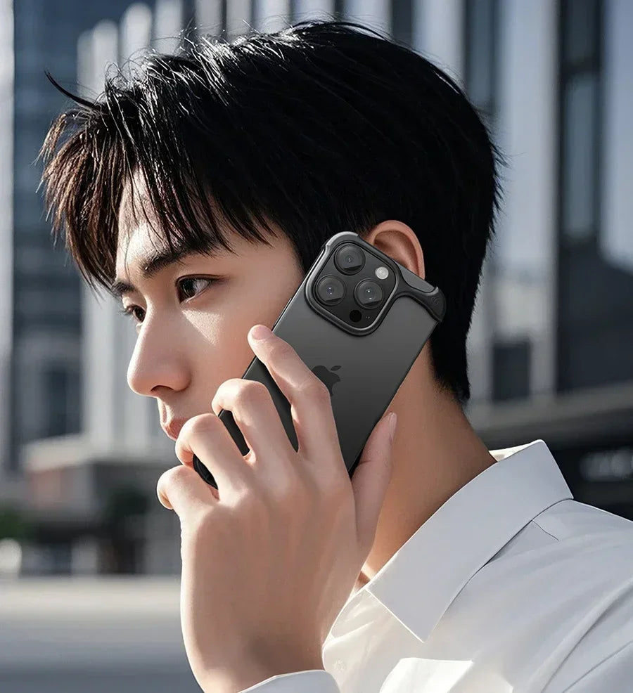 Ultra Minimalist High-end Lightweight Phone Cover Aluminum Metal for IPhone 14/15/16/17 Pro Max Bumper Phone Case
