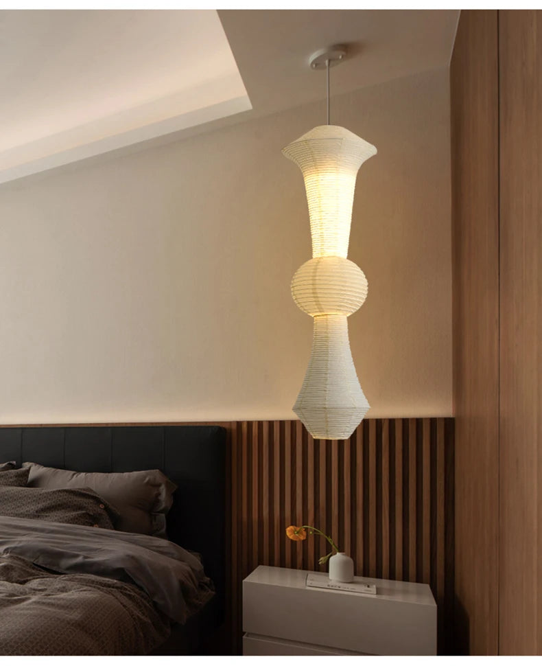 Janpanese Akari Rice Paper Lamp modern Noguchi Yong Pendant Lamp Living Room Bedroom Corner Designer Light