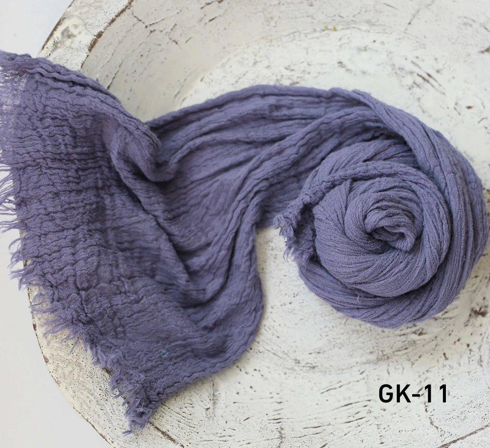 Newborn Cheesecloth Wrap Baby Photography Props Posing Fabric Cotton Stretch Blanket Hand Dyed Newborn Layer Wrap
