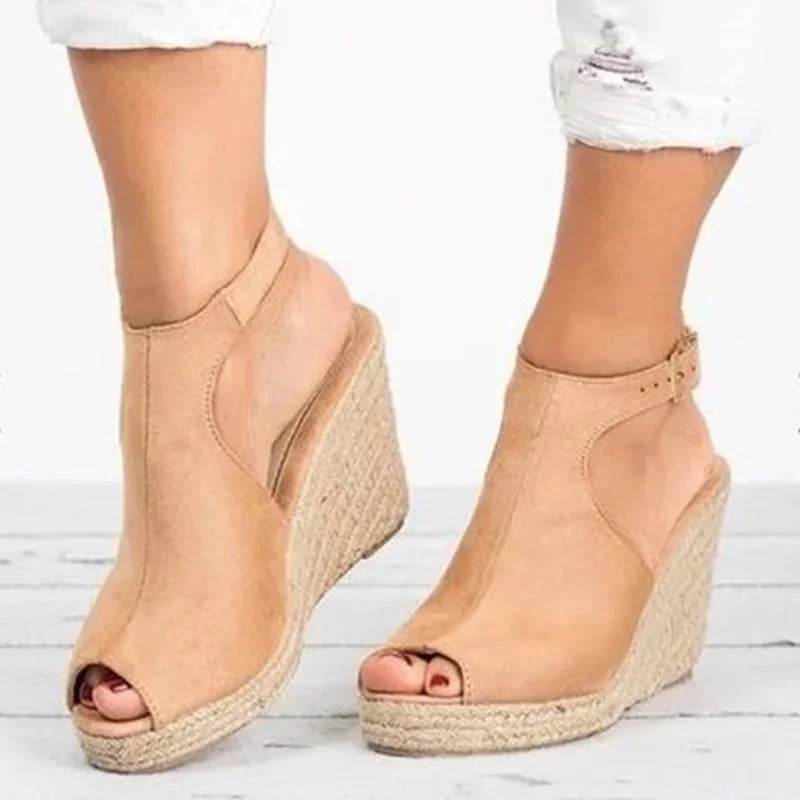 Platform Sandals Woman Wedges Summer Women's Shoes 2024 Dress Slides Gladiator Mules Espadrilles Elegant Luxury Fashion Medical - AIAZ