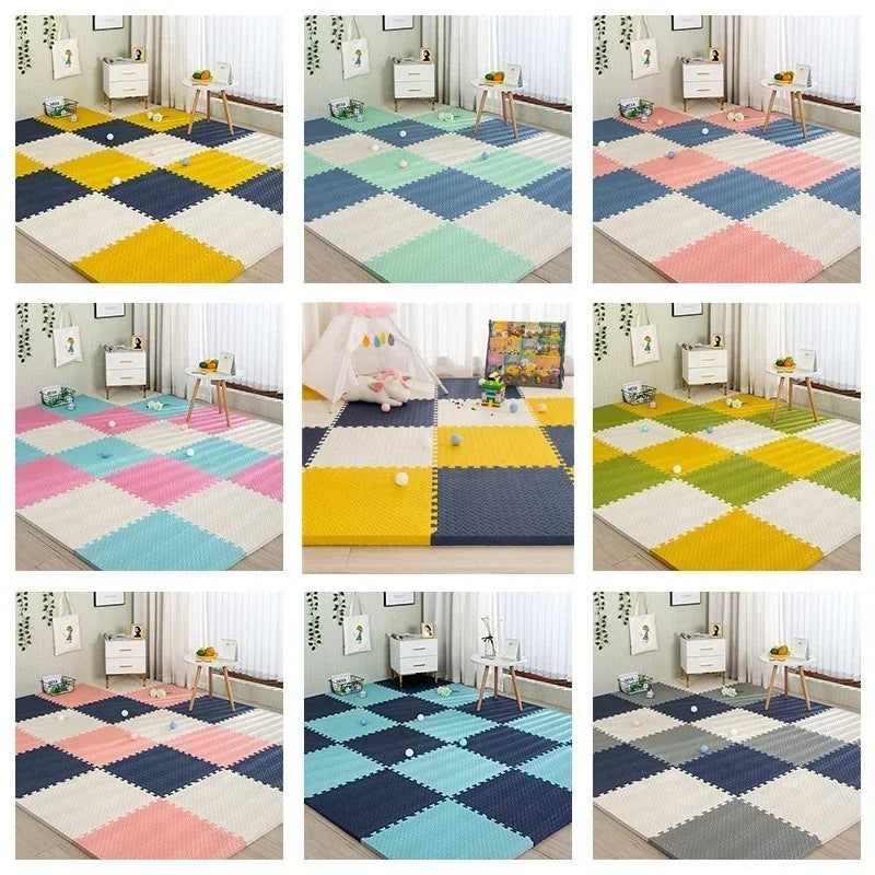 30x30x1cm Baby Play Mats Plain Color Puzzle Mats EVA Foam Mat Kids Jigsaw Mats For Bedroom Protective Floor Tiles Mat Baby Games