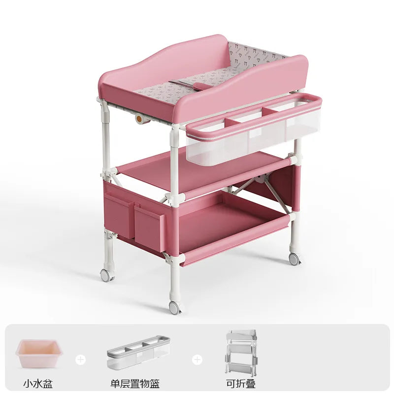 Diaper Table Baby Care Table Portable Multifunctional Foldable Shampooable Baby Diaper Table