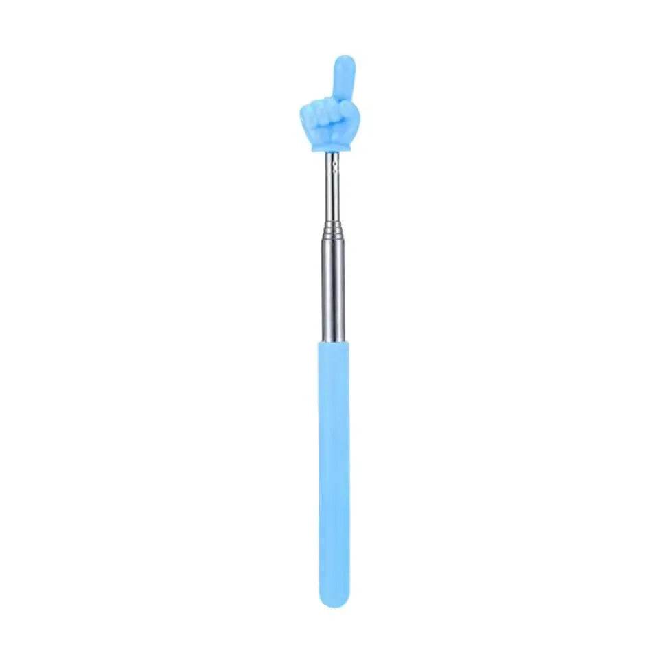 Stainless Steel Teaching Pointer Telescopic Rod Finger Design Teaching Stick Finger Reading Sticks School Office Supplies - AIAZ