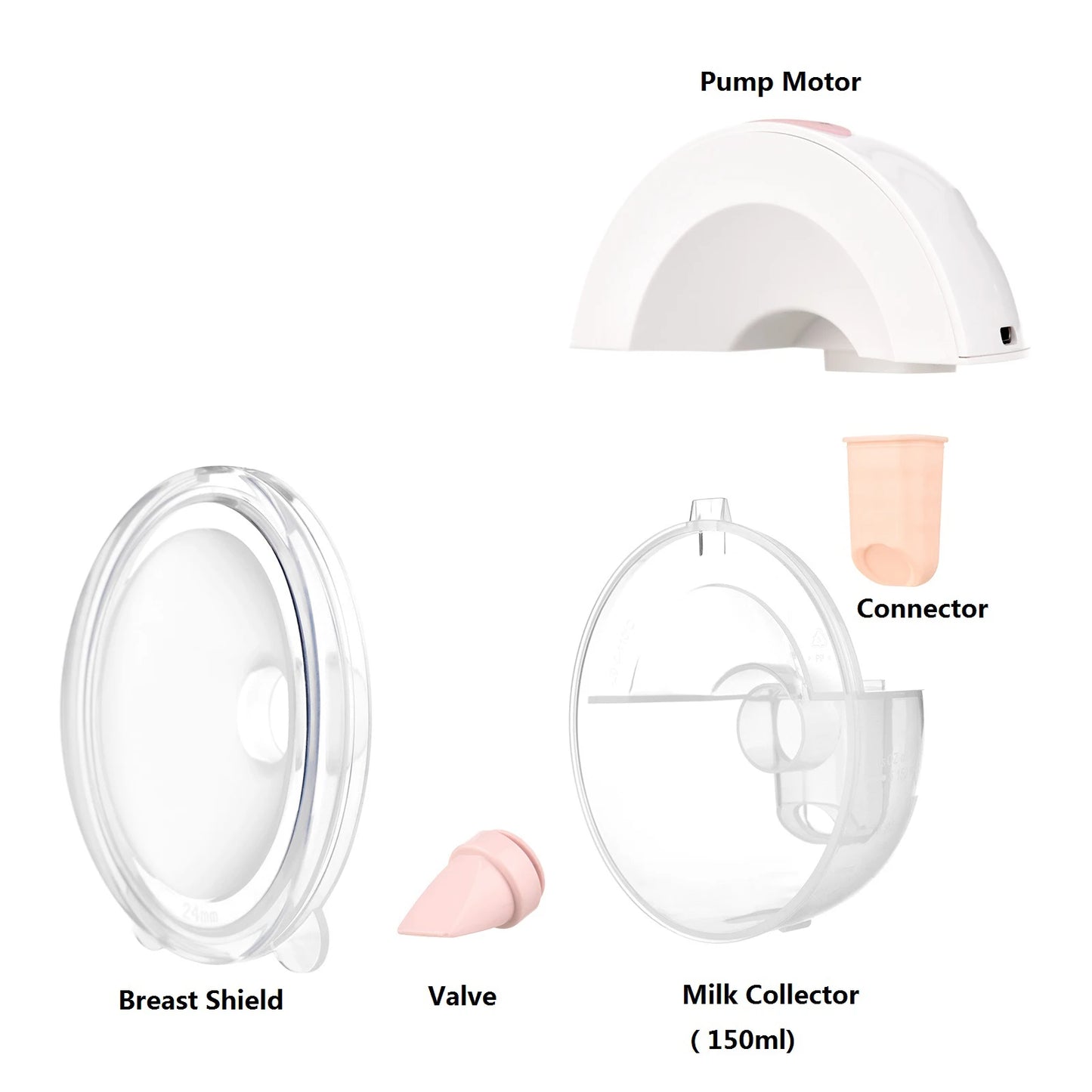 Wearable Breast Pump Hands Free Electric Portable Wearable Breast Pumps BPA-free Breastfeeding Milk Collector
