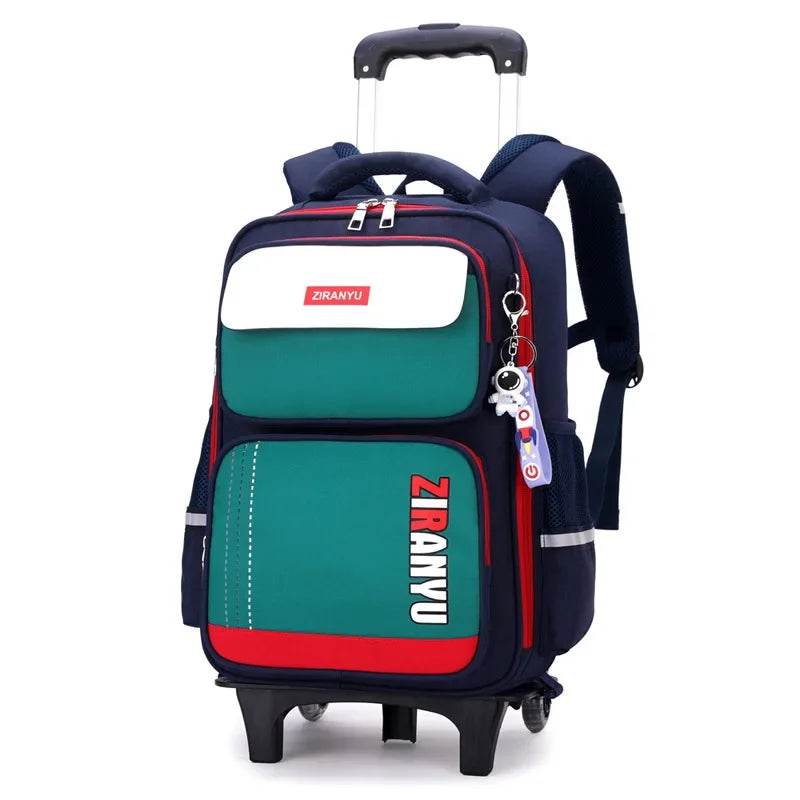 Rolling Backpacks for Primary School Children Trolley School Student Backpack Wheeled Bag Back To School Backpacks with Wheels - AIAZ