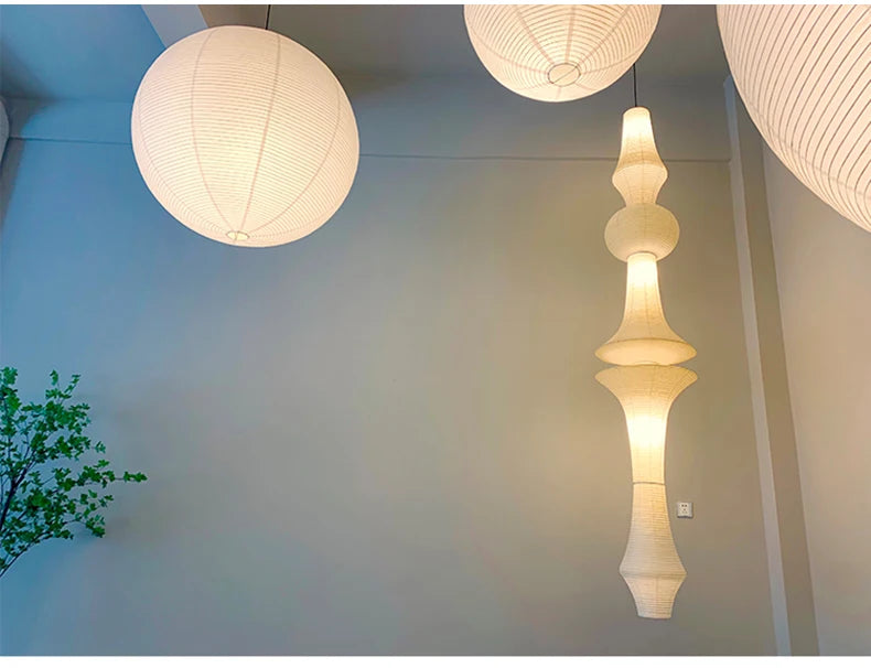 Janpanese Akari Rice Paper Lamp modern Noguchi Yong Pendant Lamp Living Room Bedroom Corner Designer Light