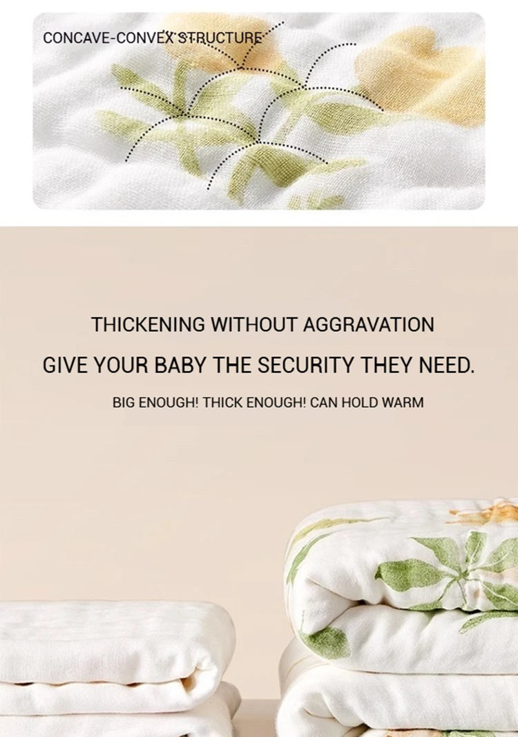AIBEDILA Newborn baby bath towel pure cotton gauze bath towel Class A soft children's blanket absorbent newborn baby blanket