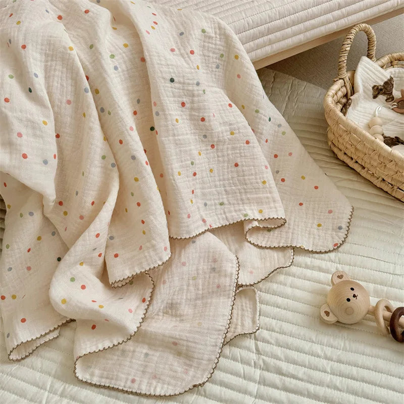 Baby Blanket Newborn Summer Muslin Swaddle Blankets Baby Wrap Cotton Soft Receiving Blankets Bedding Crib Quilt Stuff Bath Towel