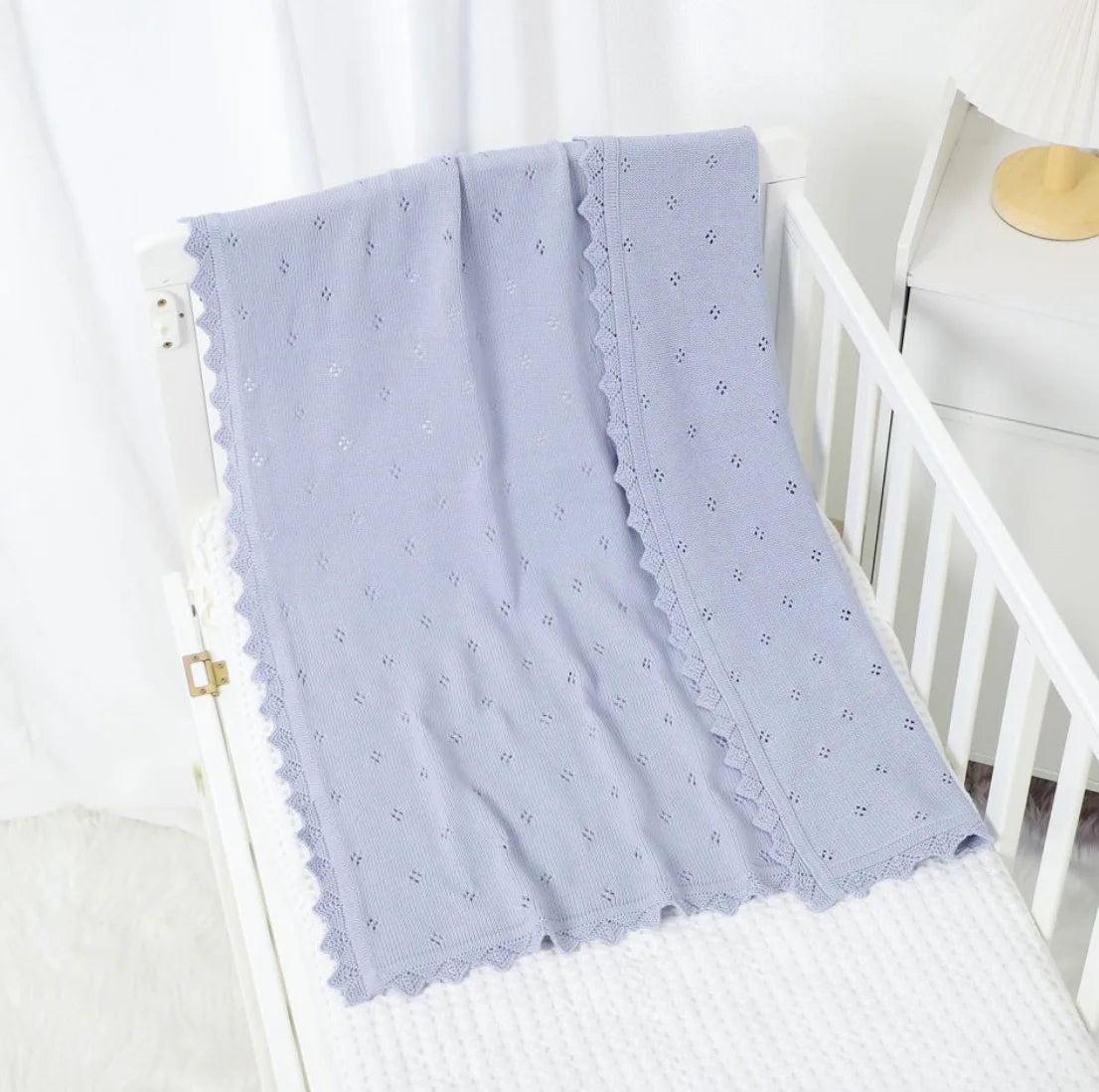 Knitted Baby Blanket Newborn Swaddle Wrap Blankets For Boys Girls 100% Cotton Soft Infant Receiving Blanket Crib Quilt Stuff