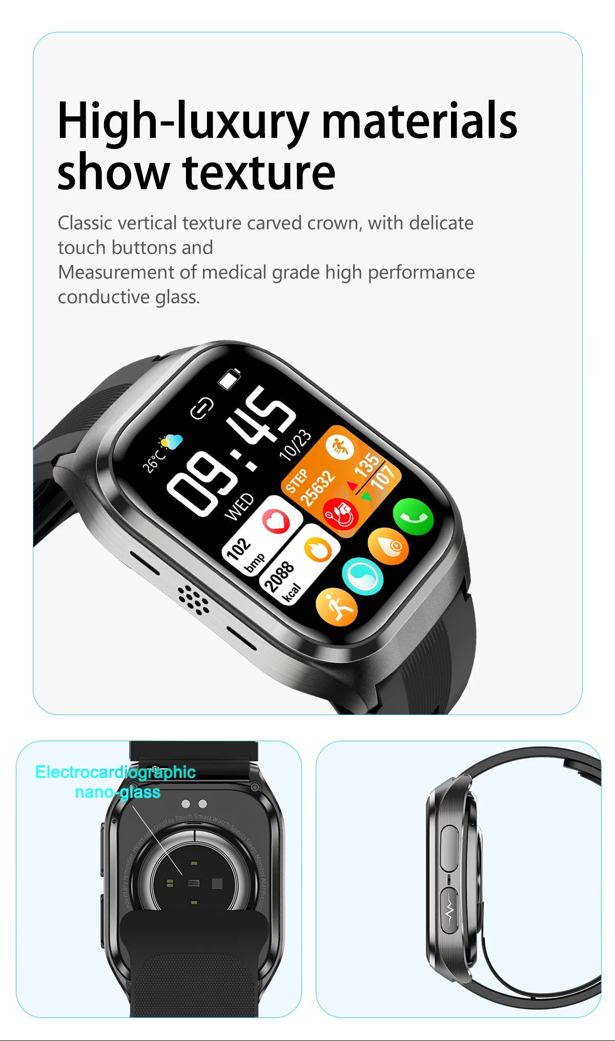 2025 New For HUAWEI Air Bag Smart Watch Men Blood Fat ECG+PPG Blood Pressure Broadcast NFC HD BT Call Health Smart Watch Woman