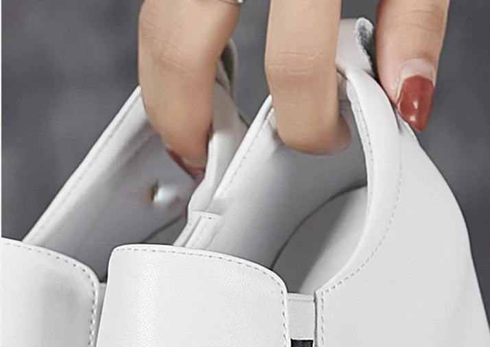 Fujin 7cm Genuine Leather Synthetic Boot Women Fashion Ankle Platform Wedge Heels Pumps Autumn Spring Sexy Hidden Heels Boots