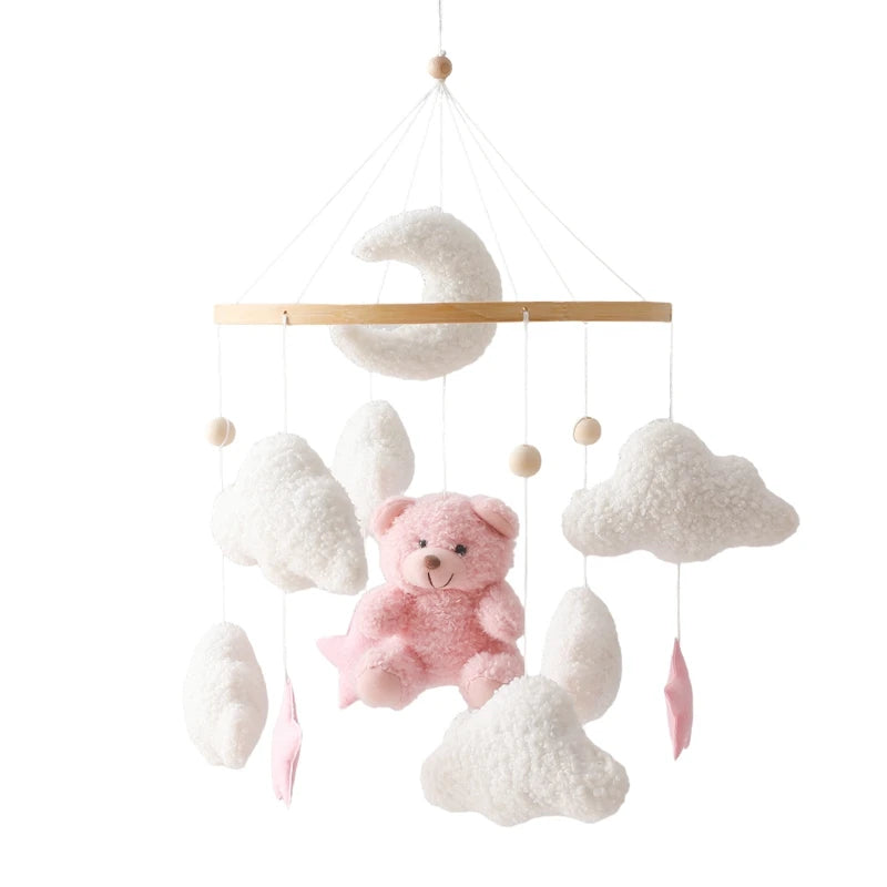 Baby Crib Mobile Wooden Wind Chime Bed Bell, Animal Crib Mobile With Music for Girls and Boys, Mobile for Bassinet Room Decor