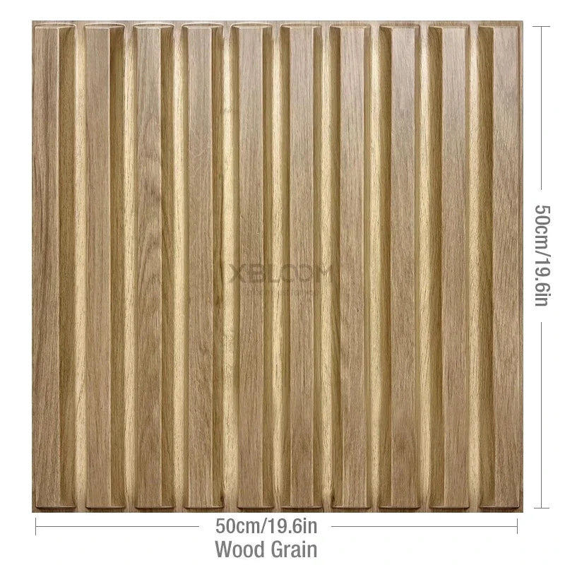 12PC 50x50cm 3d art plaster cut geometric diamond carved wood adhesive bottom wall 3d wall sticker 3d wall panel home decoration