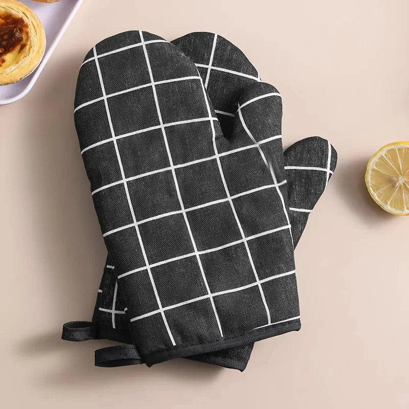Oven Baking Gloves Oven Mitts Microwave Oven Gloves High-temperature Resistant Linen Gloves Kitchen Baking Tools Bakeware