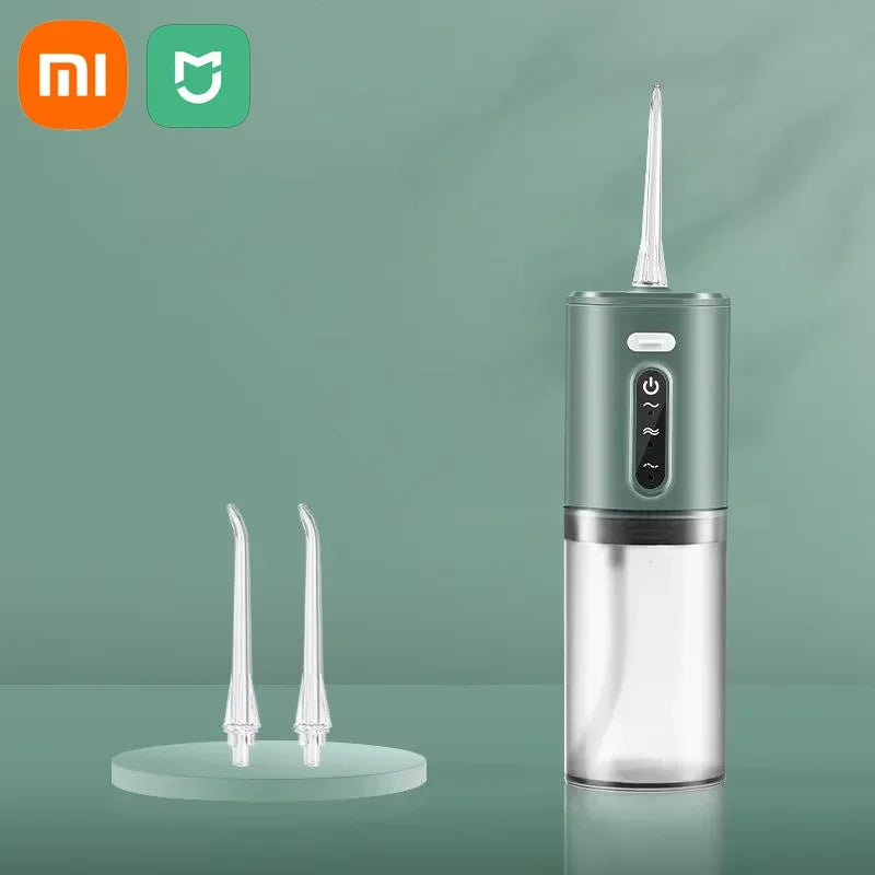 Xiaomi Dental Oral Irrigator 5 Nozzle Portable Dental Water Flosser USB Rechargeable 280ml Three frequency pulses Teeth Cleaner