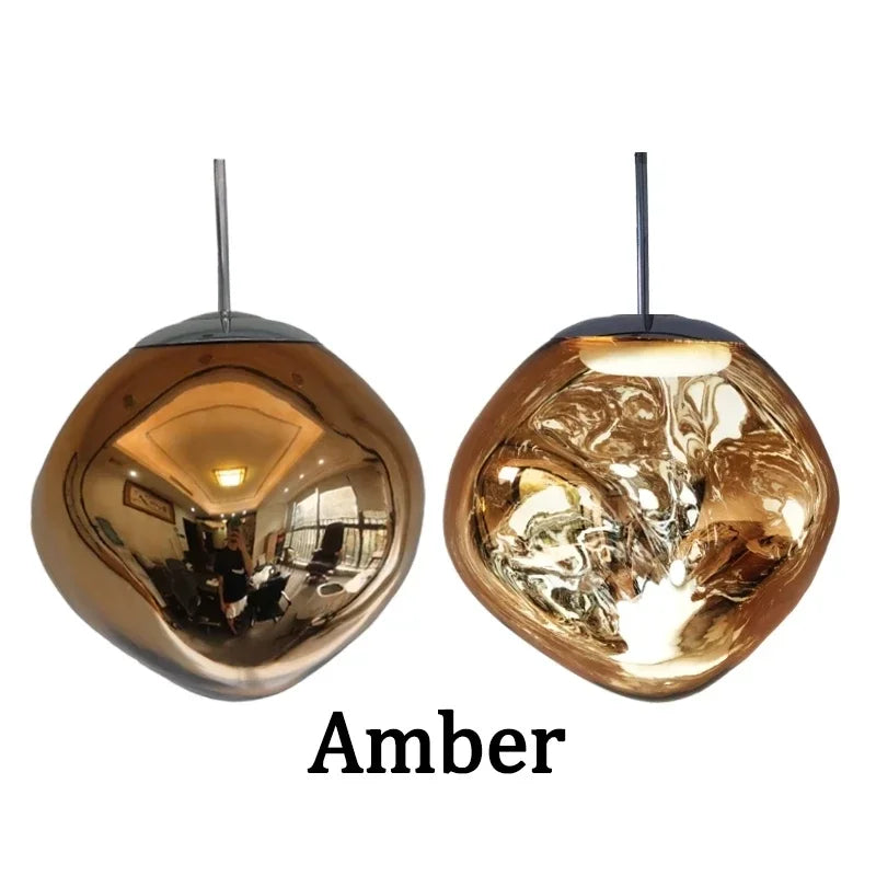 Postmodern lava chandelier creative clothing store bar desk lamp villa duplex living room dining room staircase chandelier