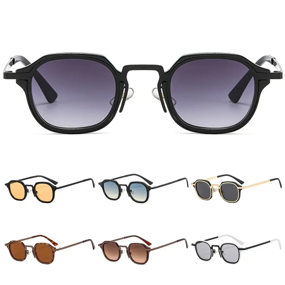 Punk Shades Vintage Trendy Driving Sun Glasses UV400 Protection Small Square Sunglasses for Women & Men