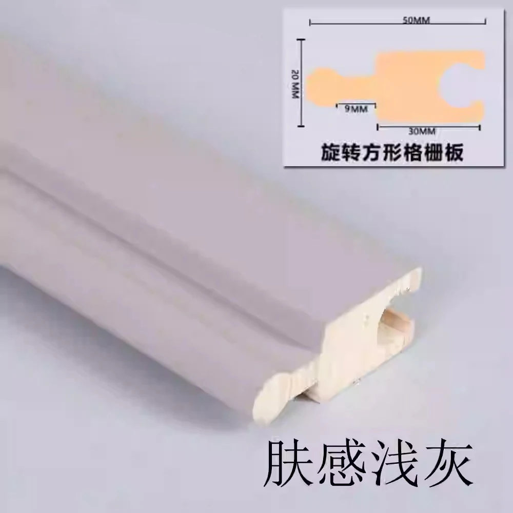6 pieces 2.3M Rotating Solid Wood Grille Panel - Great Wall wave board internet famous background wall wrap with cylinder